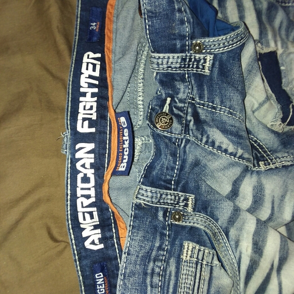 Mens size 34 american fighter straight leg jeans - Picture 2 of 3
